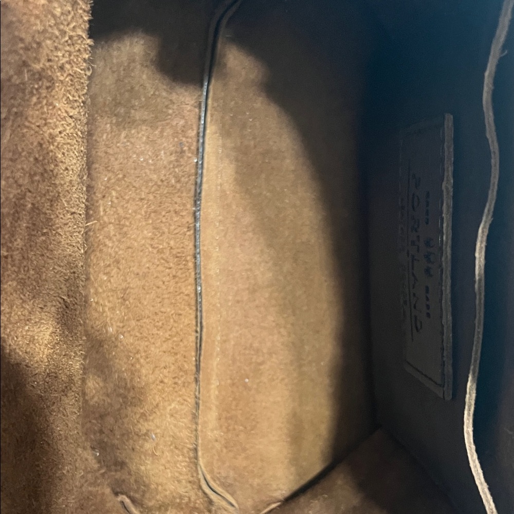 Portland Leather Dark Brown Leather Tote with Crossbody Strap, size Medium - Picture 8 of 9